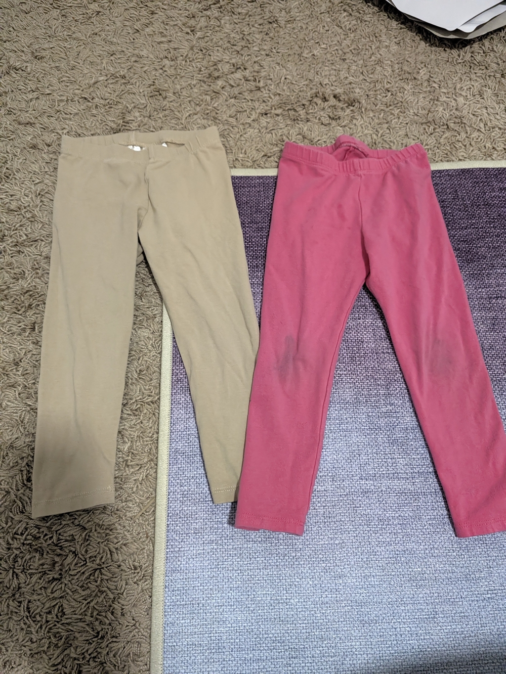 H&M Pink & Tan Kids Leggings Two-Pack